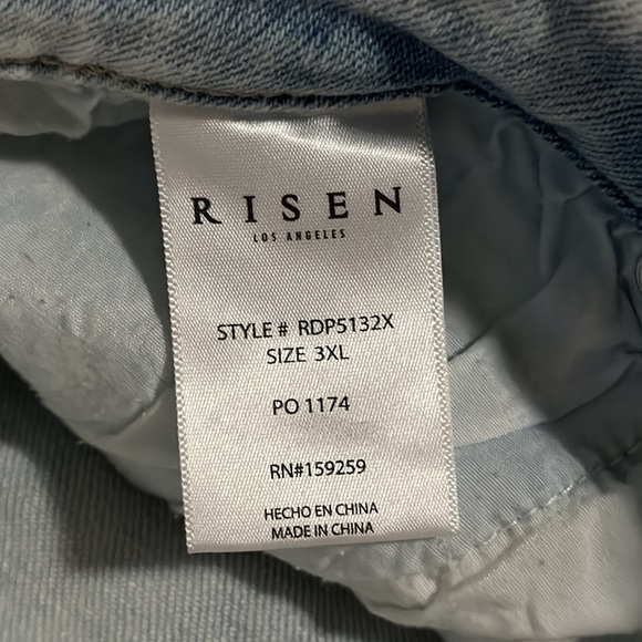 Risen Cassidy Light Wash High Rise Straight Leg Jeans - Picture 6 of 12
